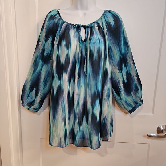 Zac & Rachel Semi Sheer Top sz XL - Picture 4 of 5